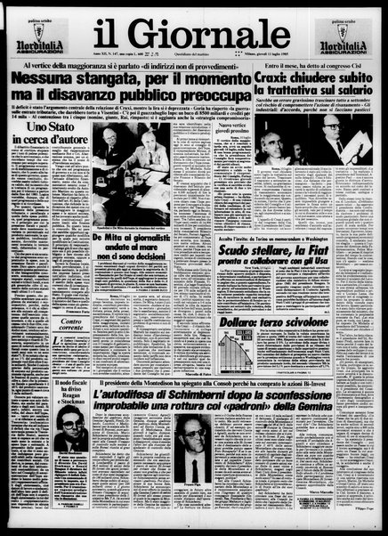 Il giornale : quotidiano del mattino